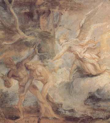 Anthony Van Dyck The expulsion of adam and eve from the garden of eden (mk03) oil painting image